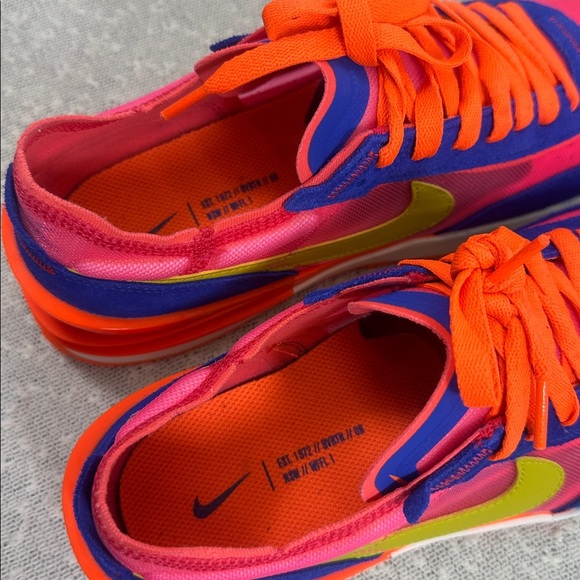 NIKE Waffle One Racer Blue Hyper Pink Women’s 10 Shoes Sneakers - Picture 8 of 11